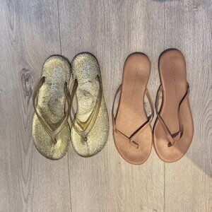 2 pairs of flip flops - Lauren Conrad and Aeropastle